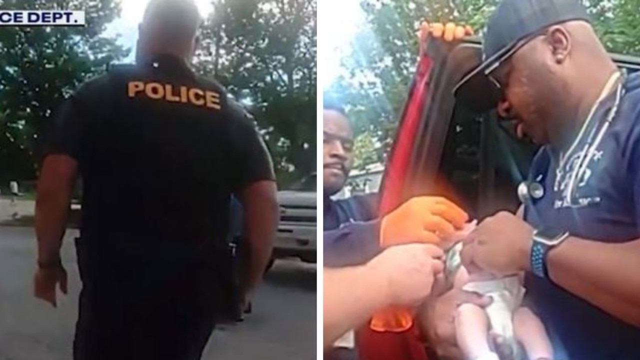 Shocking moment Georgia cops save newborn who wasn't breathing
