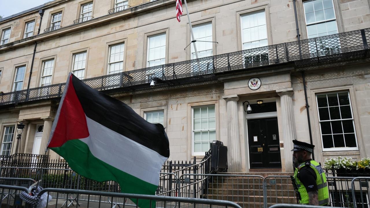 Anti-Trump protests take place outside US consulate in Scotland