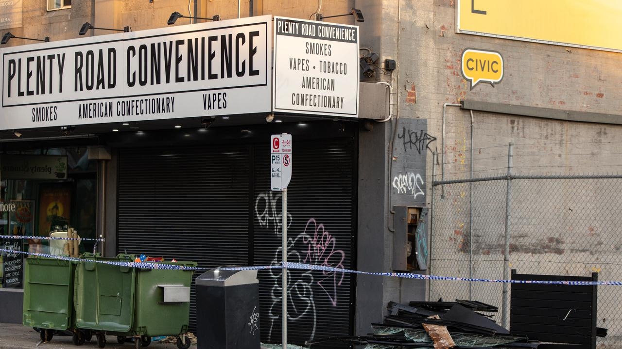 Early morning ram raid leaves Melbourne convenience store in ruins