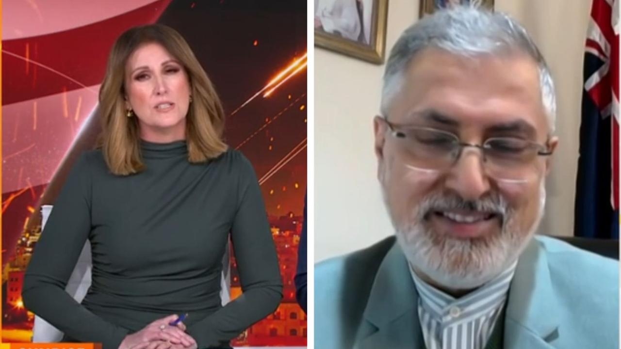 Sunrise host Natt Barr clashes with Iranian ambassador on live TV