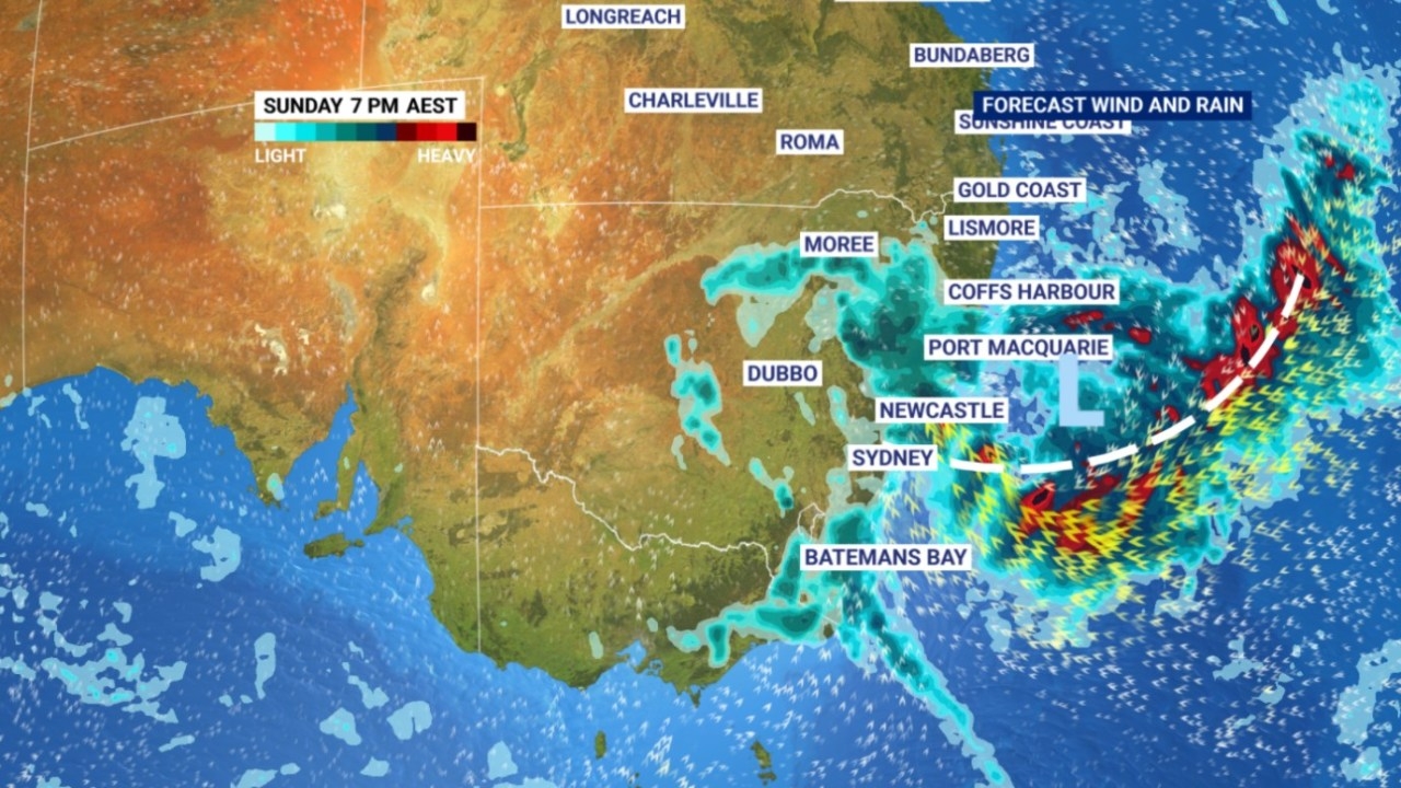 Low pressure system expected to ‘ramp up' with severe rain, wind and storms for New South Wales' coastline