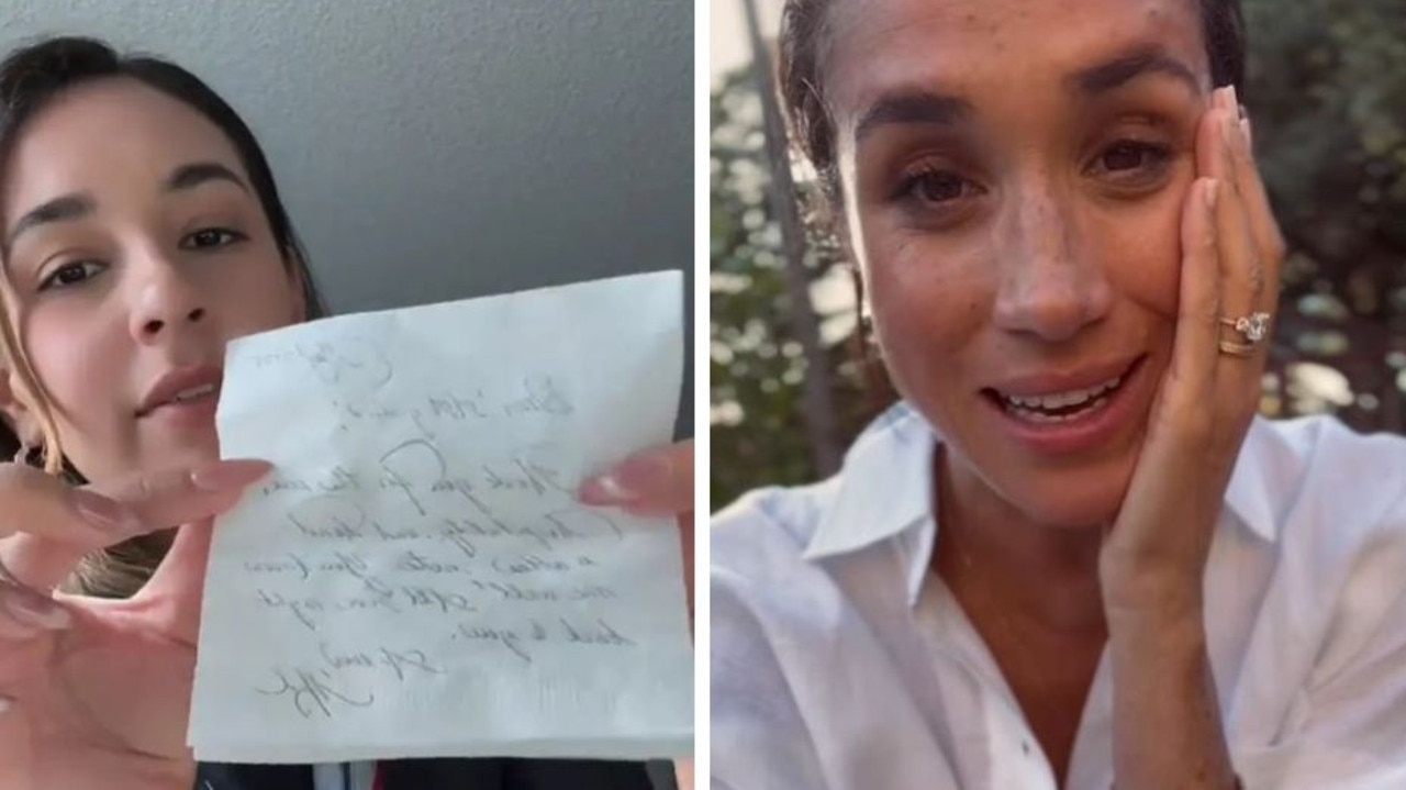 American Airlines flight attendant reads out handwritten note from Meghan Markle after commercial trip