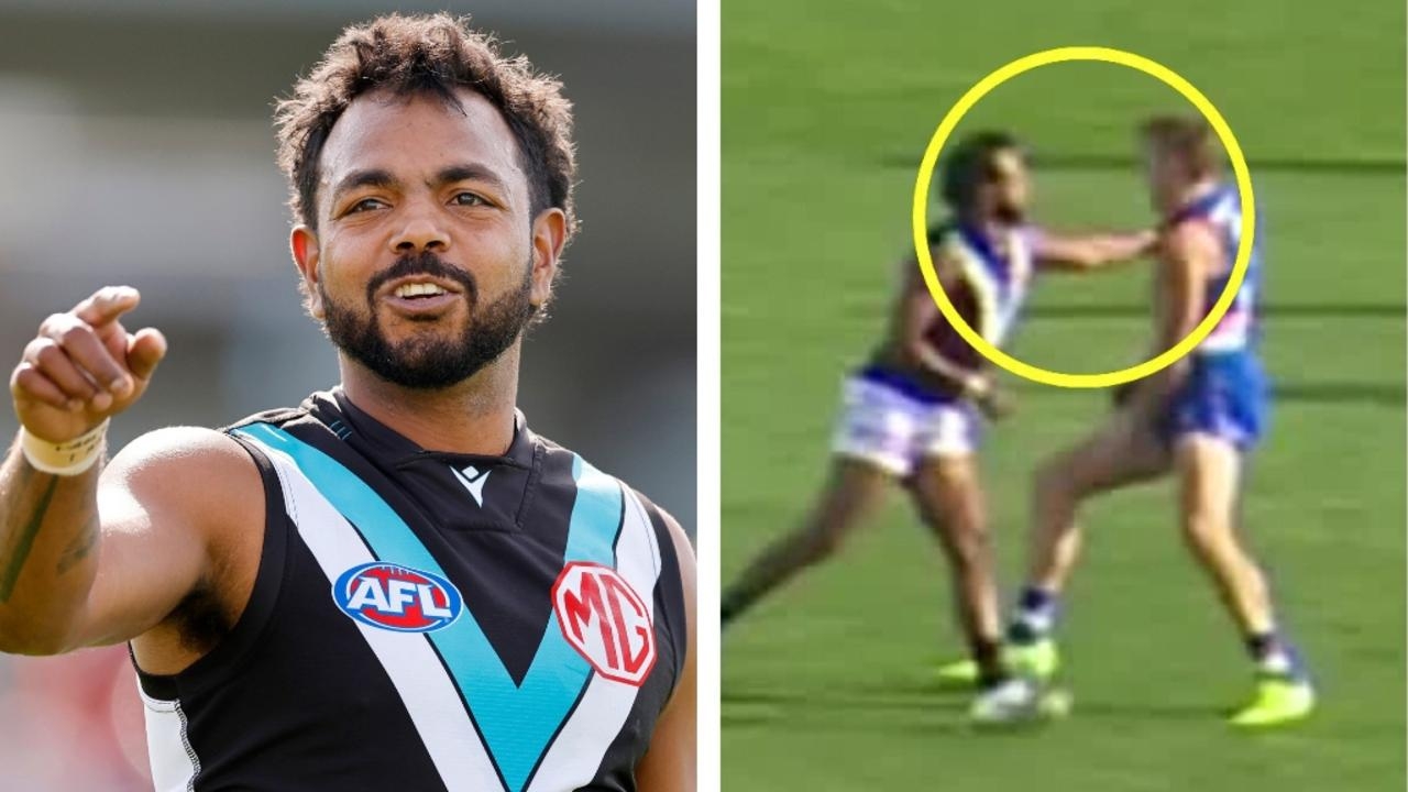 Port Adelaide forward Willie Rioli investigated over alleged threatening text to rival