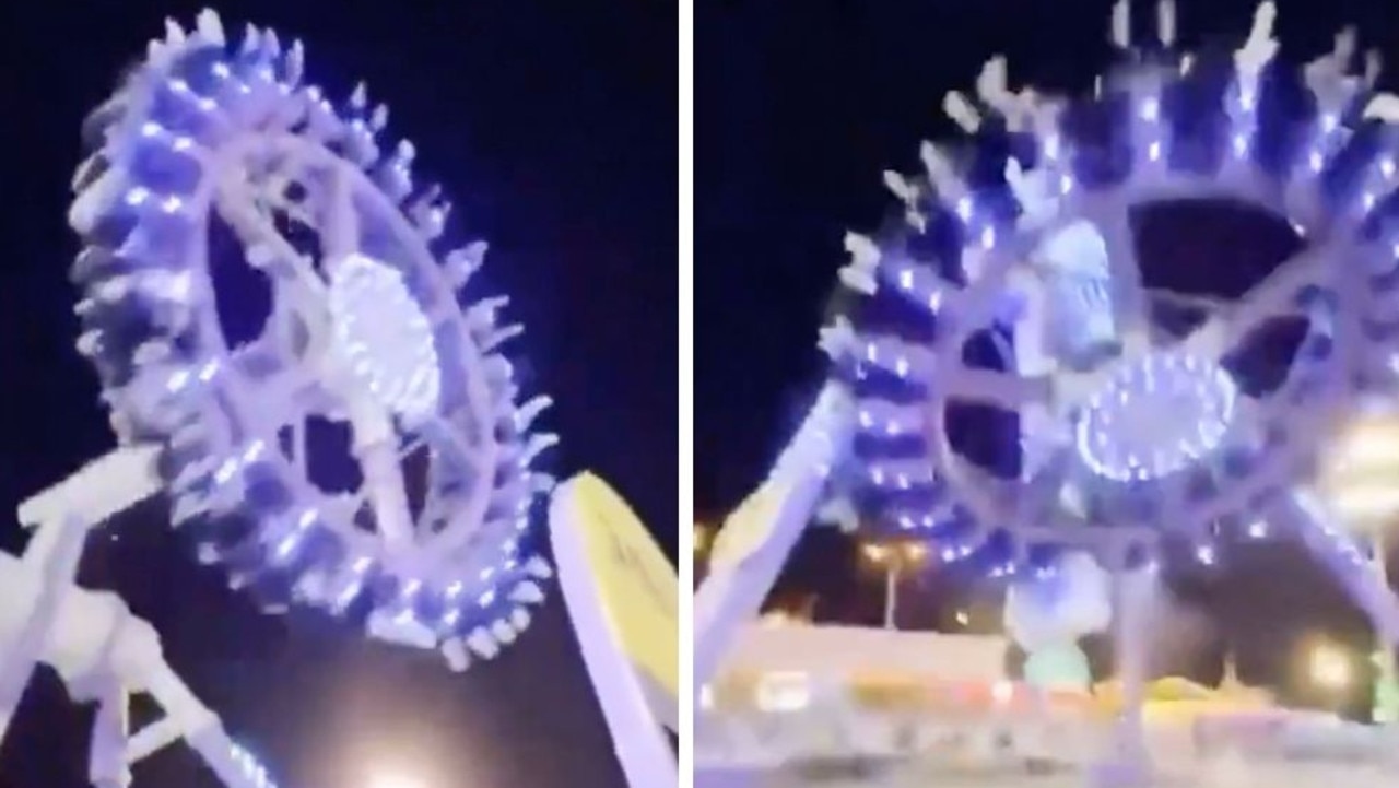 Terrifying moment swinging ‘360 Degrees' amusement park ride splits in half in Saudi Arabia