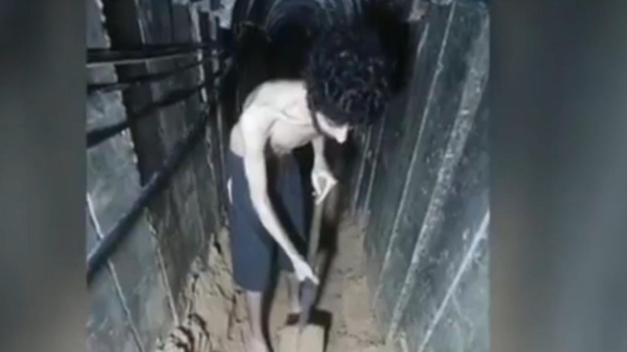 Horrific footage released by Hamas shows emaciated hostage digging his own grave