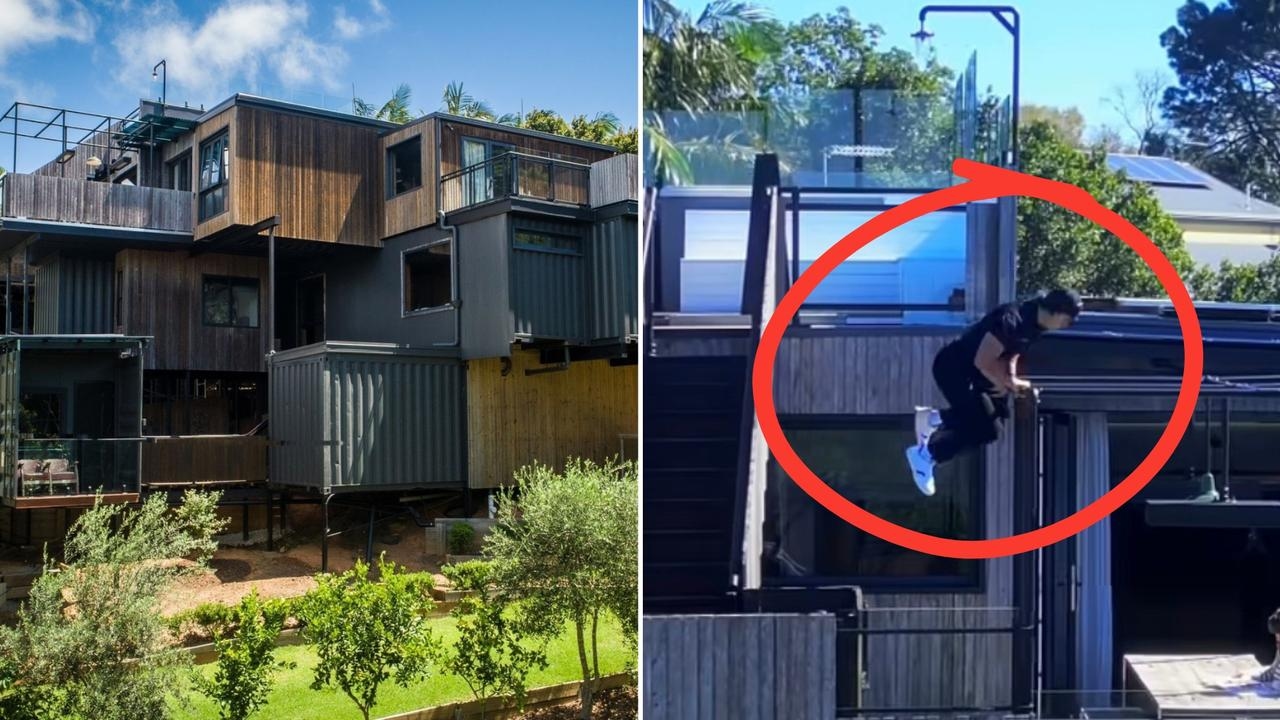 Ninja Warrior takes on gravity-defying container home
