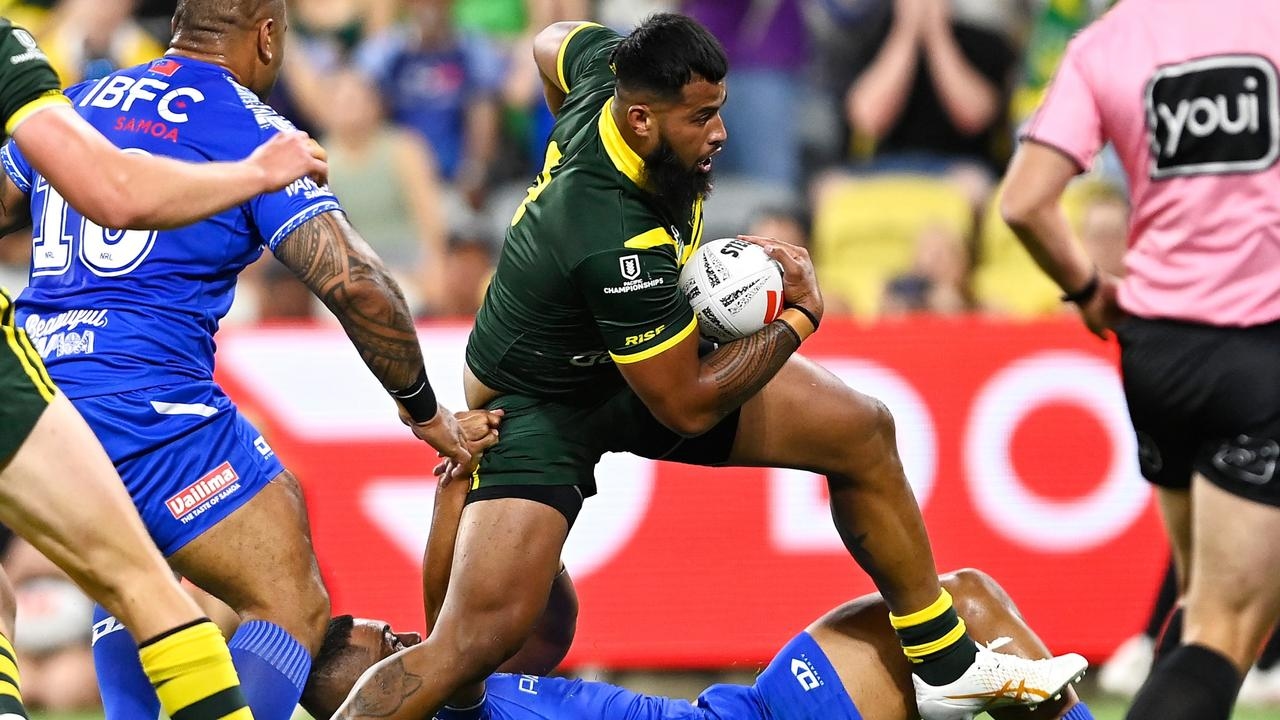 ‘I thought he was mucking around': Origin camp played role in Payne Haas switching from Australia to Samoa