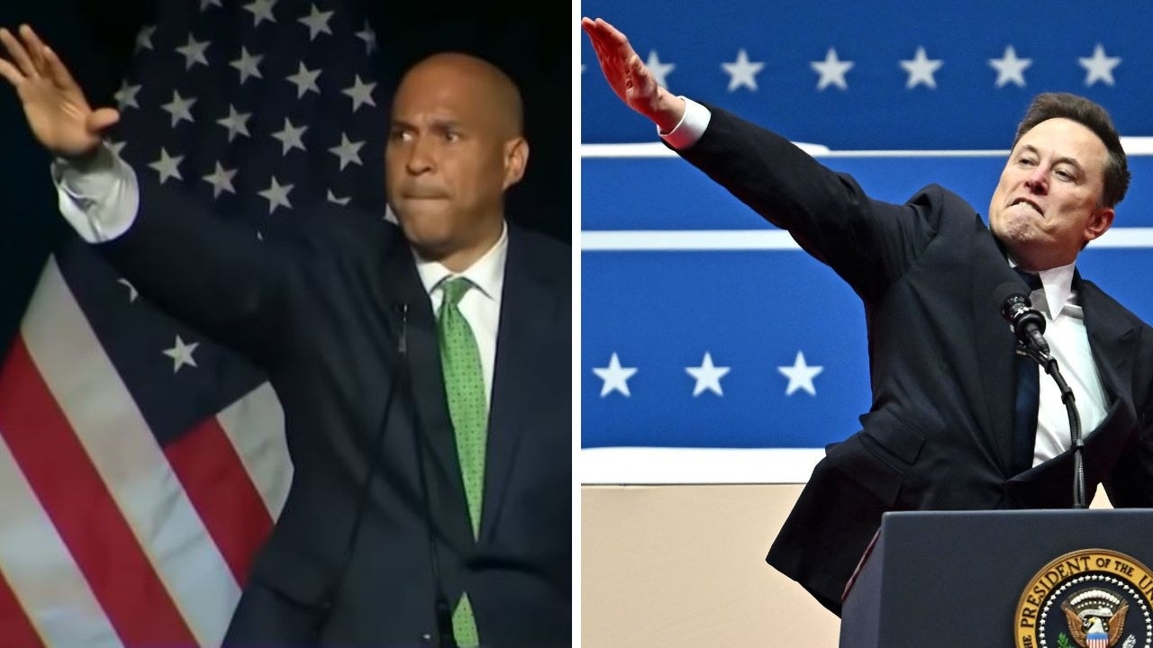New ‘Nazi salute' furore erupts in US as Democrat is accused of making the same gesture as Elon Musk
