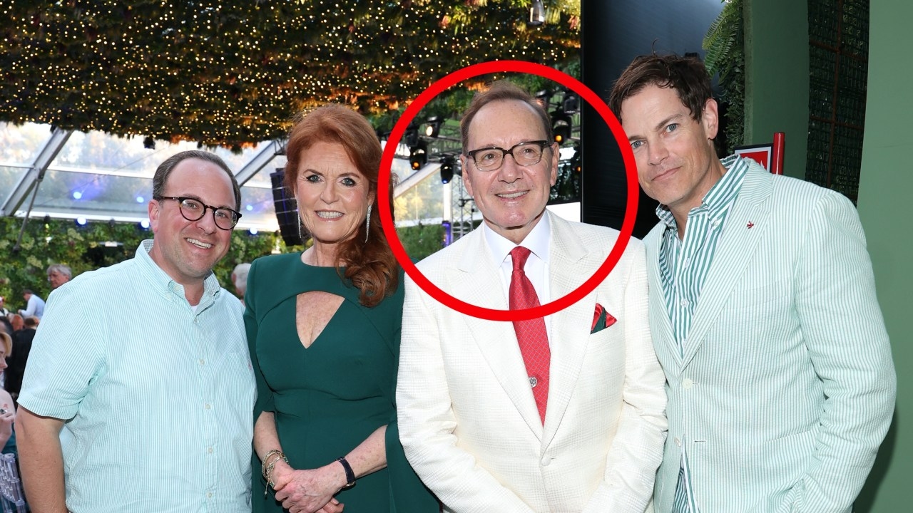 Fergie poses with Kevin Spacey at elite Italian gala amid scandal over new book about marriage to Prince Andrew
