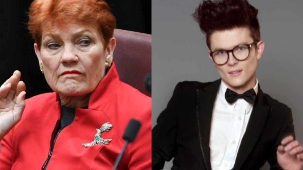 One Nation leader Pauline Hanson compared to Australian non-binary left-wing comedian Rhys Nicholson after they shared wild birthday selfie on social media