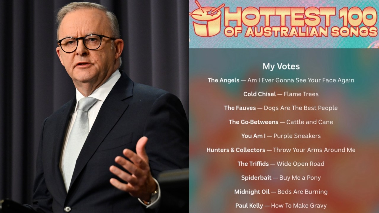 'Your street cred has been spent': Prime Minister Anthony Albanese's top 10 Australian songs list divides social media