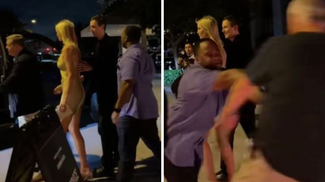 Ivanka Trump's bodyguard forced to shove man who approached her