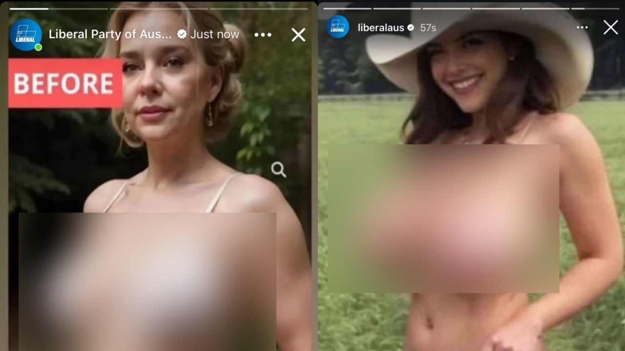 Federal Liberal Party apologises for sexually explicit images shared on social media after accounts ‘hacked'
