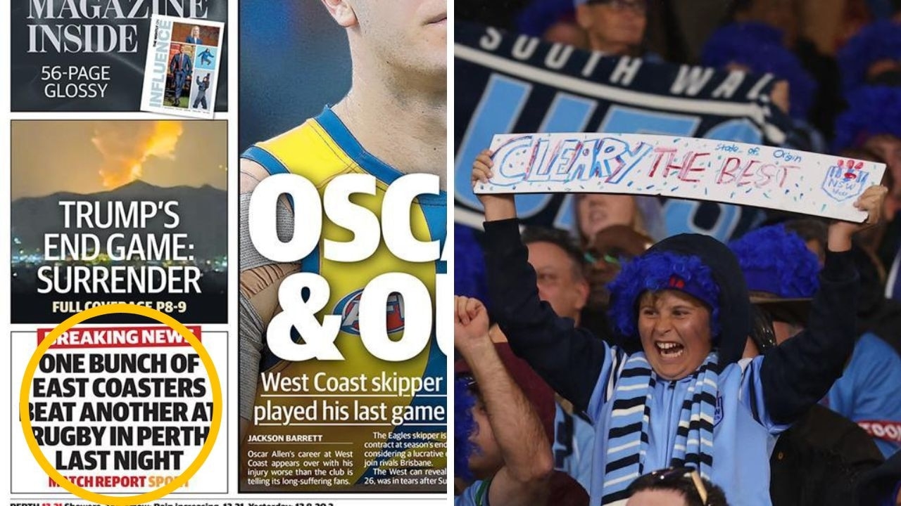 West Australia left seeing red in Perth State of Origin blunder, rugby league, AFL, NSW Blues, Queensland Maroons