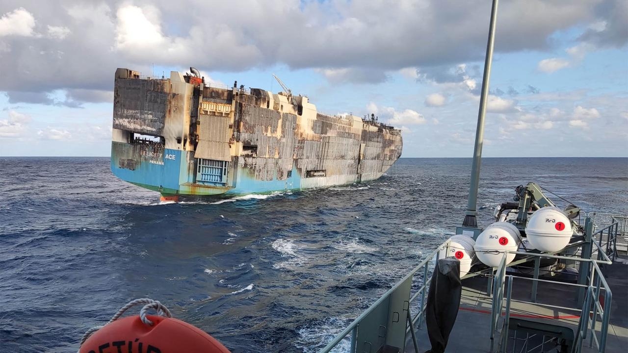 Fire breaks out on ship carrying EVS