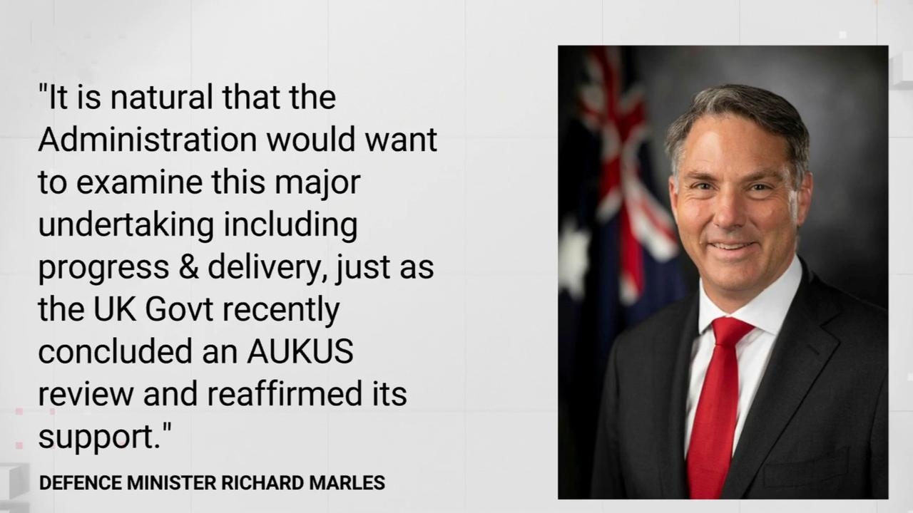 Defence Minister responds to US plan to review AUKUS security pact