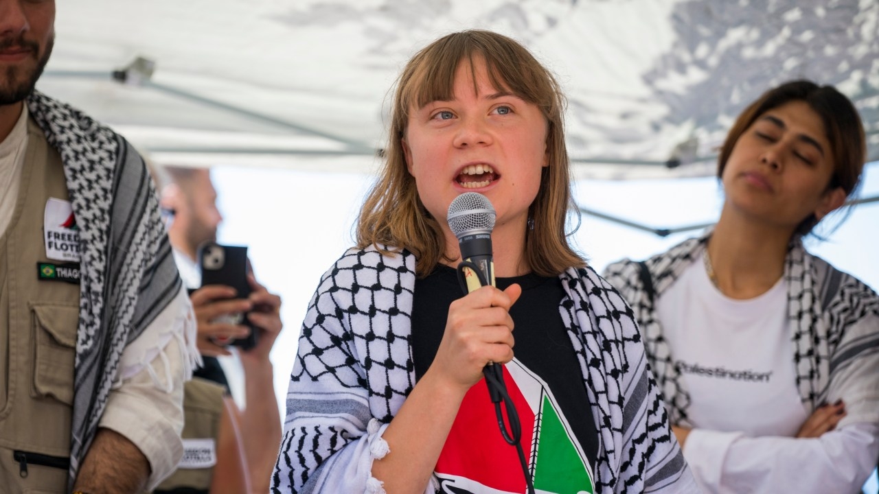 Israel vows to 'act accordingly' as Greta Thunberg sails toward Gaza on Palestinian-flagged vessel