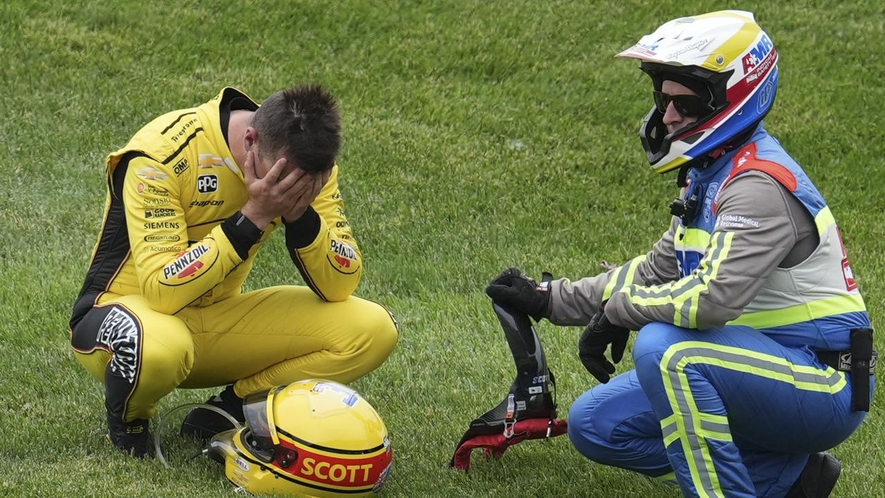 Supercars great Scott McLaughlin crashes out of Indy 500 in warm-up lap