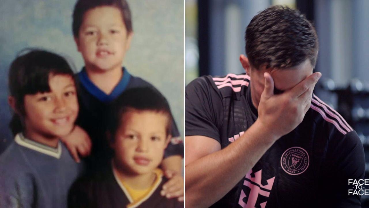 NRL star Joseph Tapine breaks down discussing gang member dad