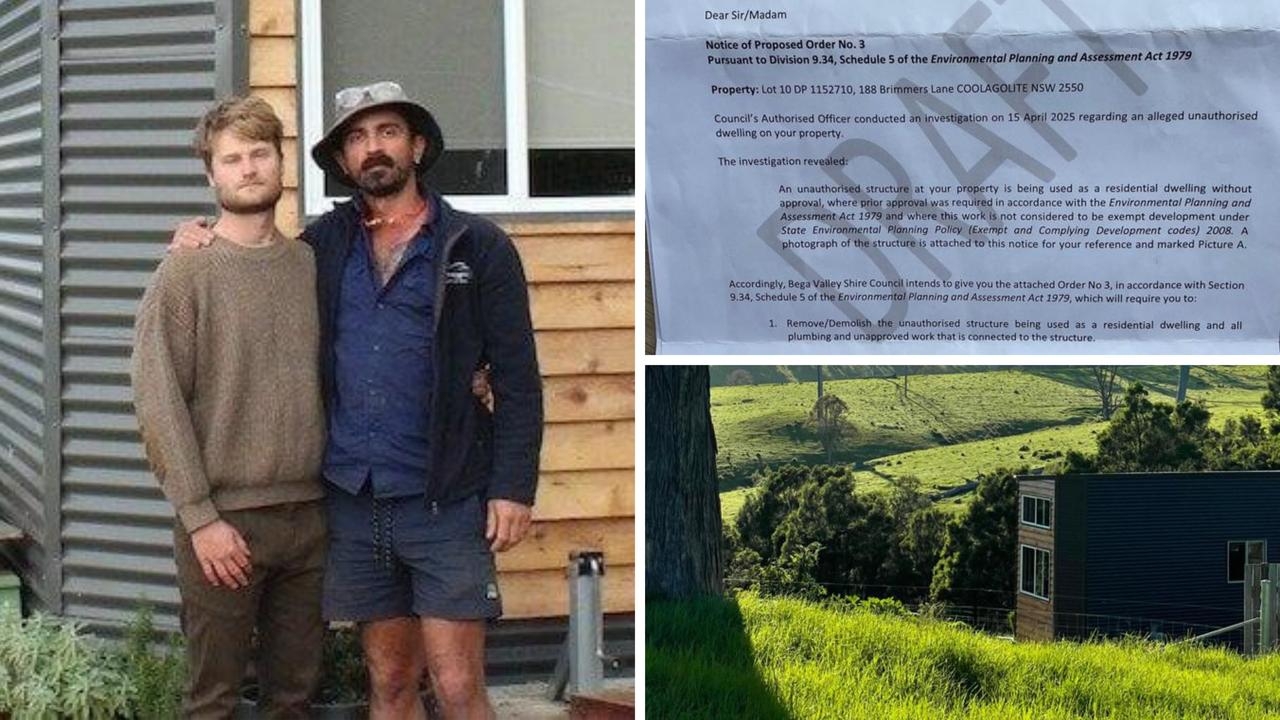 ‘Outrageous': NSW couple faces $1m fine or ‘homelessness' for living in tiny house