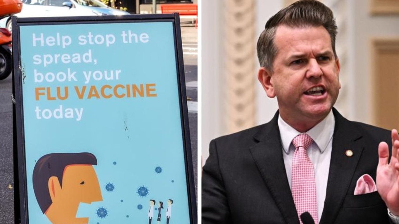Queensland deputy premier satisfied with low flu vaccination rates as cases soar