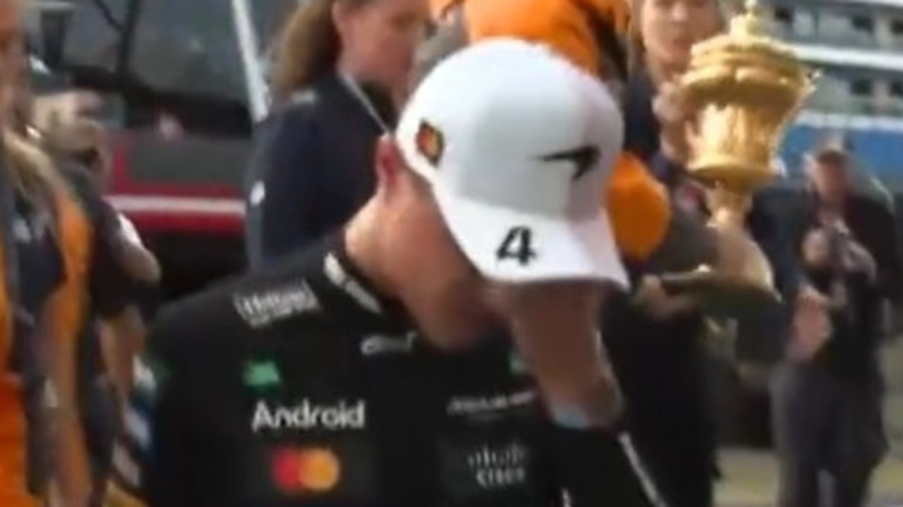 F1 star Lando Norris injured after Grand Prix win after a fence collapsed during celebrations