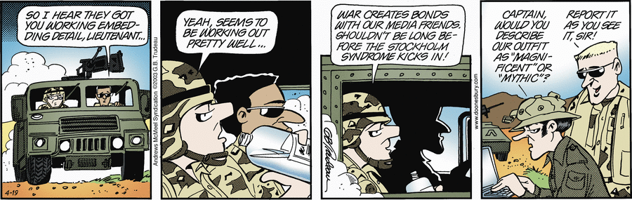 Doonesbury Comic Strips by Garry Trudeau - April 19, 2025