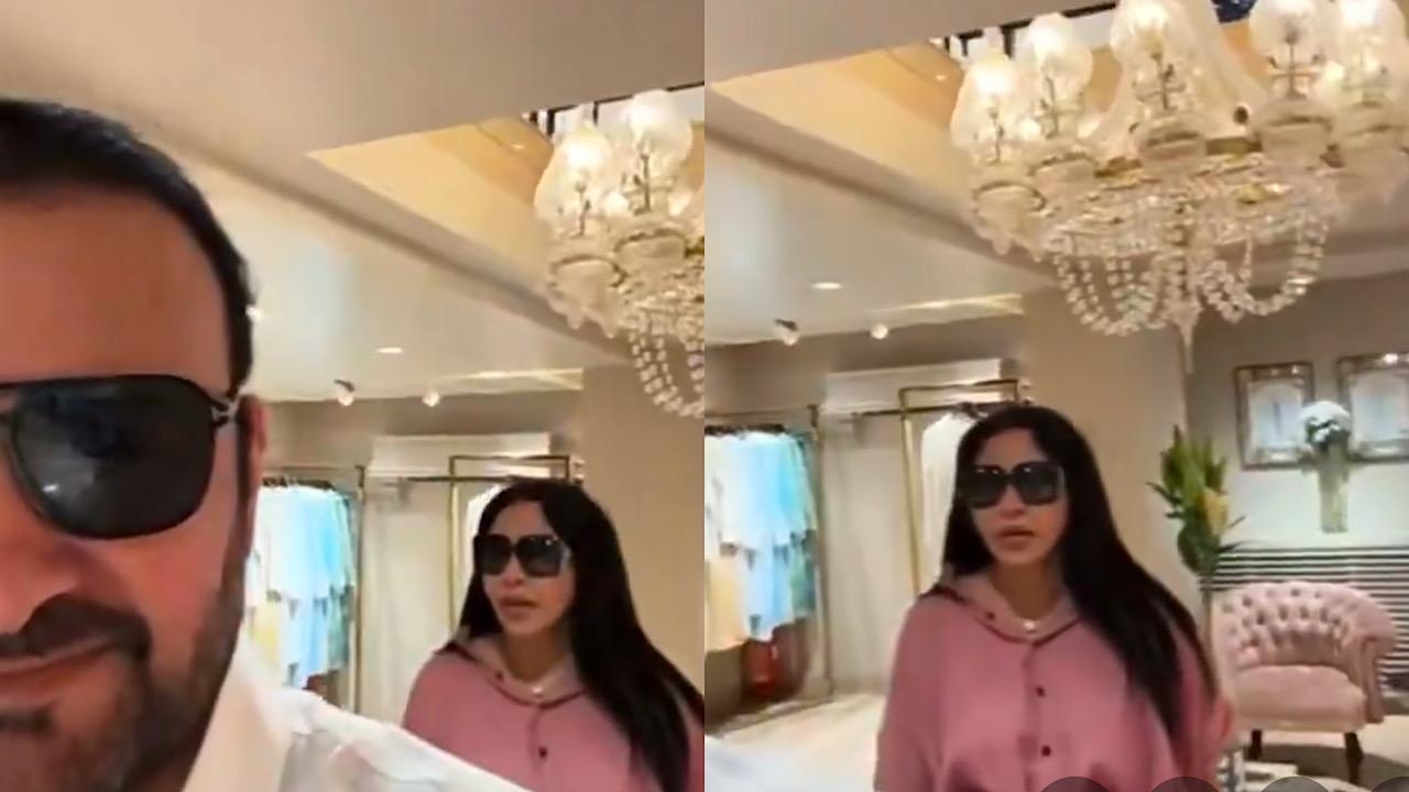 أحلام الشامسي في أحد متاجر فساتين الزفاف لـ زوجها: جهز البطاقة بشتري الفساتين.. فيديو