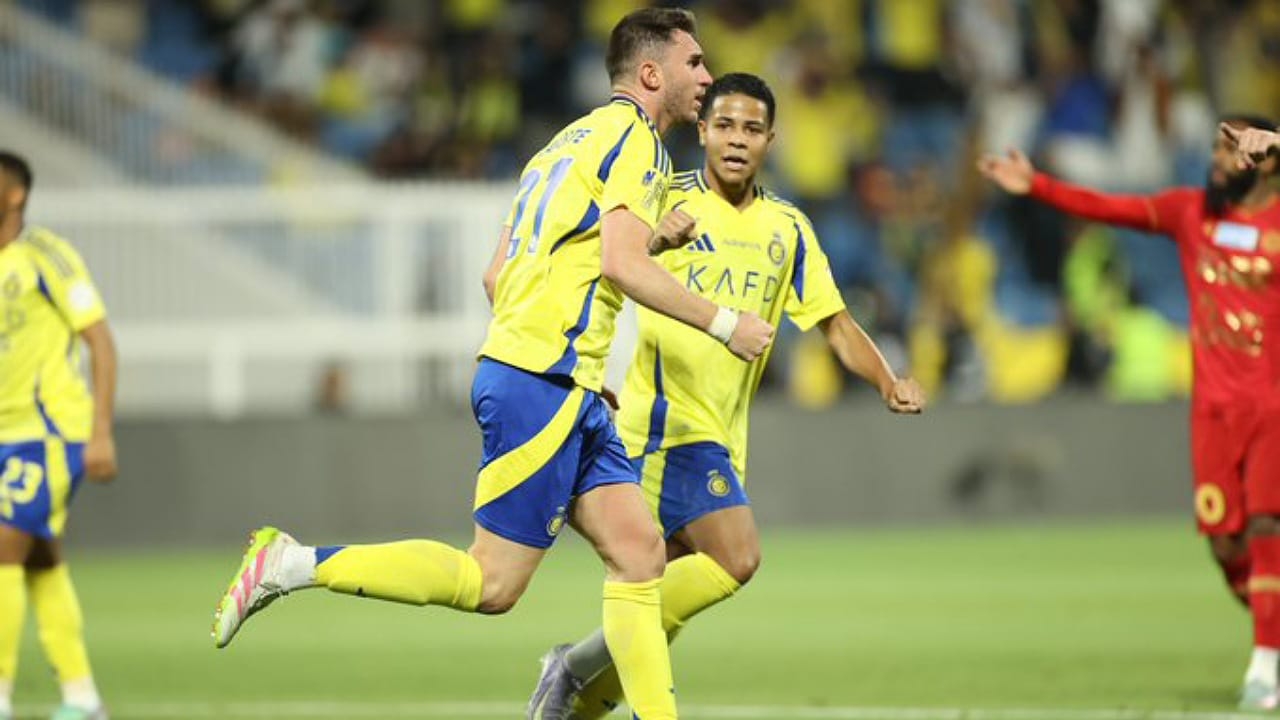 النصر يفوز على ضمك بثلاثية .. فيديو