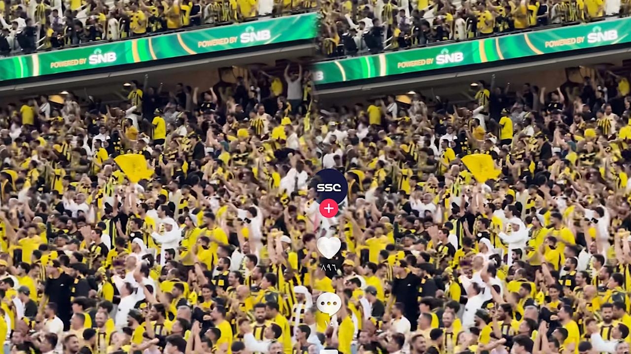 فرحة لاعبي وجماهير الاتحاد بعد التتويج..فيديو