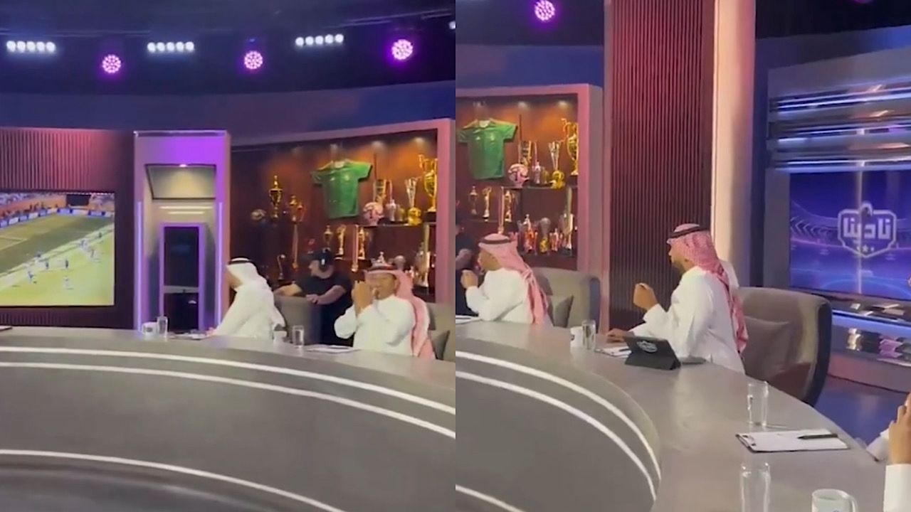 فرحة هستيرية وتصفيق حار داخل استديو نادينا بعد هدف الهلال.. فيديو