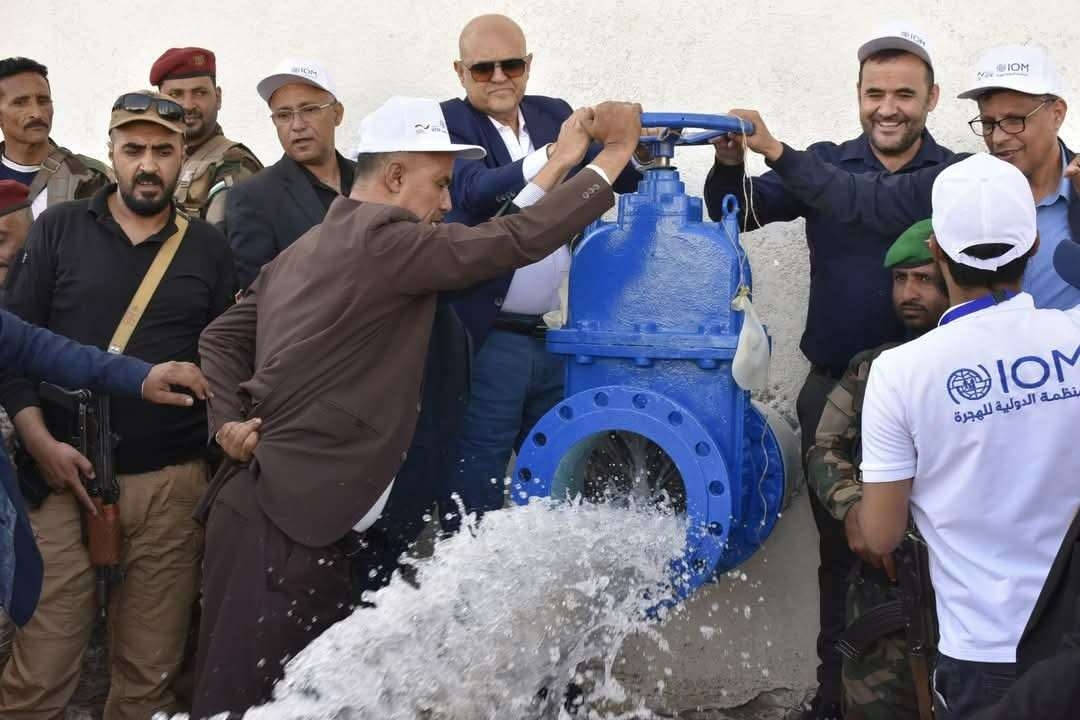 بدء التشغيل التجريبي من الحوبان إلى خزانات مؤسسة المياه بتعز