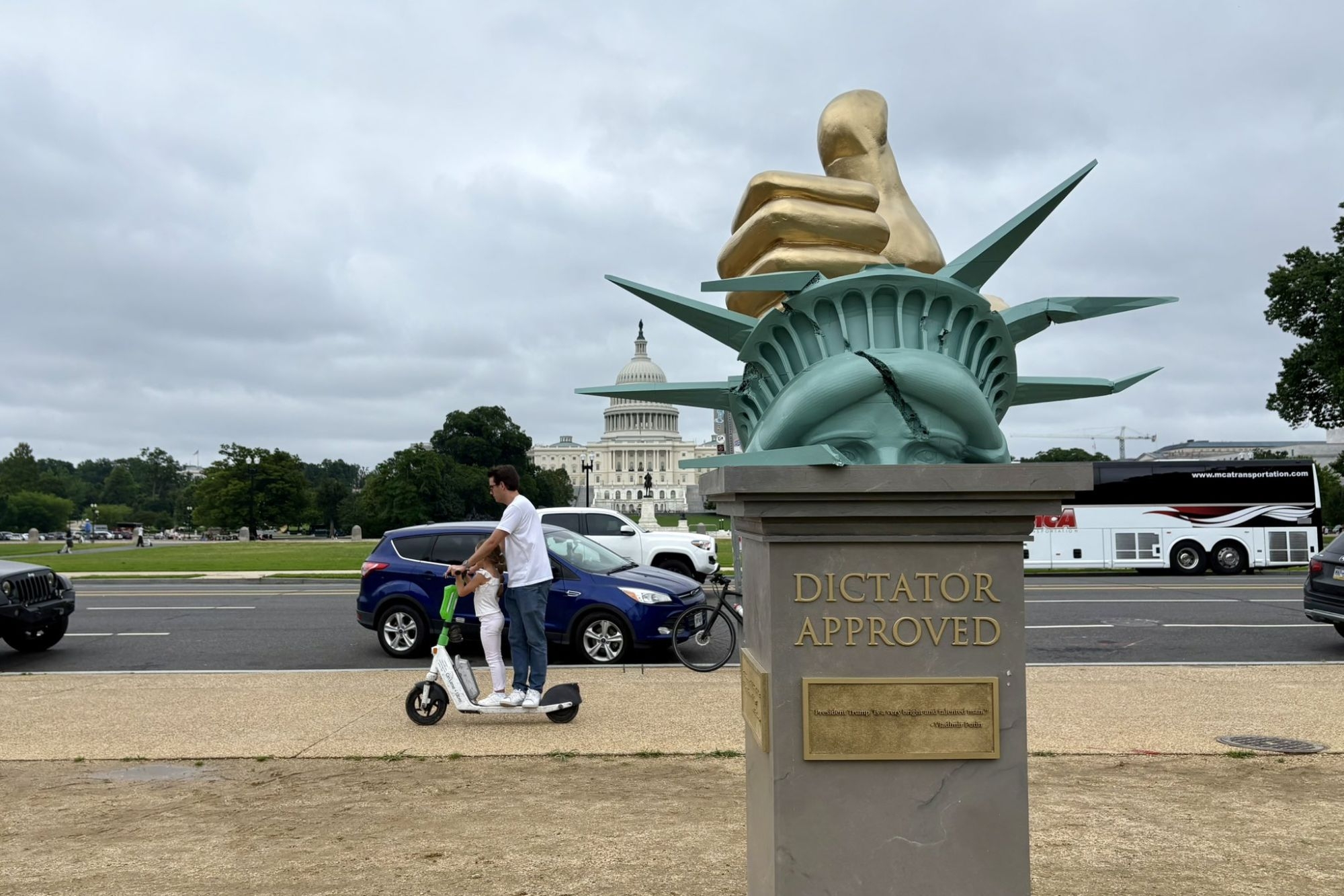 Trump Branded a Dictator By New Gold Statue in DC: 'The Most Feared Person'