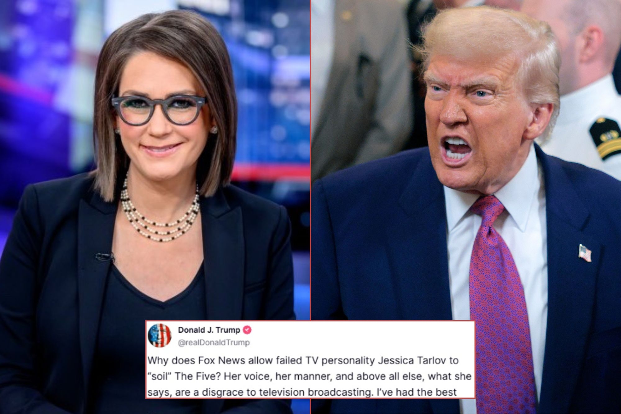 Trump Stokes Fox News Feud Fires After 'The Five' Host Reports Low Polling Numbers: 'People Like Jessica Tarlov Make MAGA Absolutely Hate Fox!'
