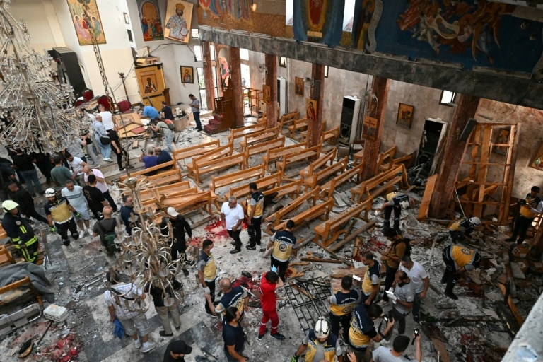 Blood, Destruction At Damascus Church After Suicide Attack