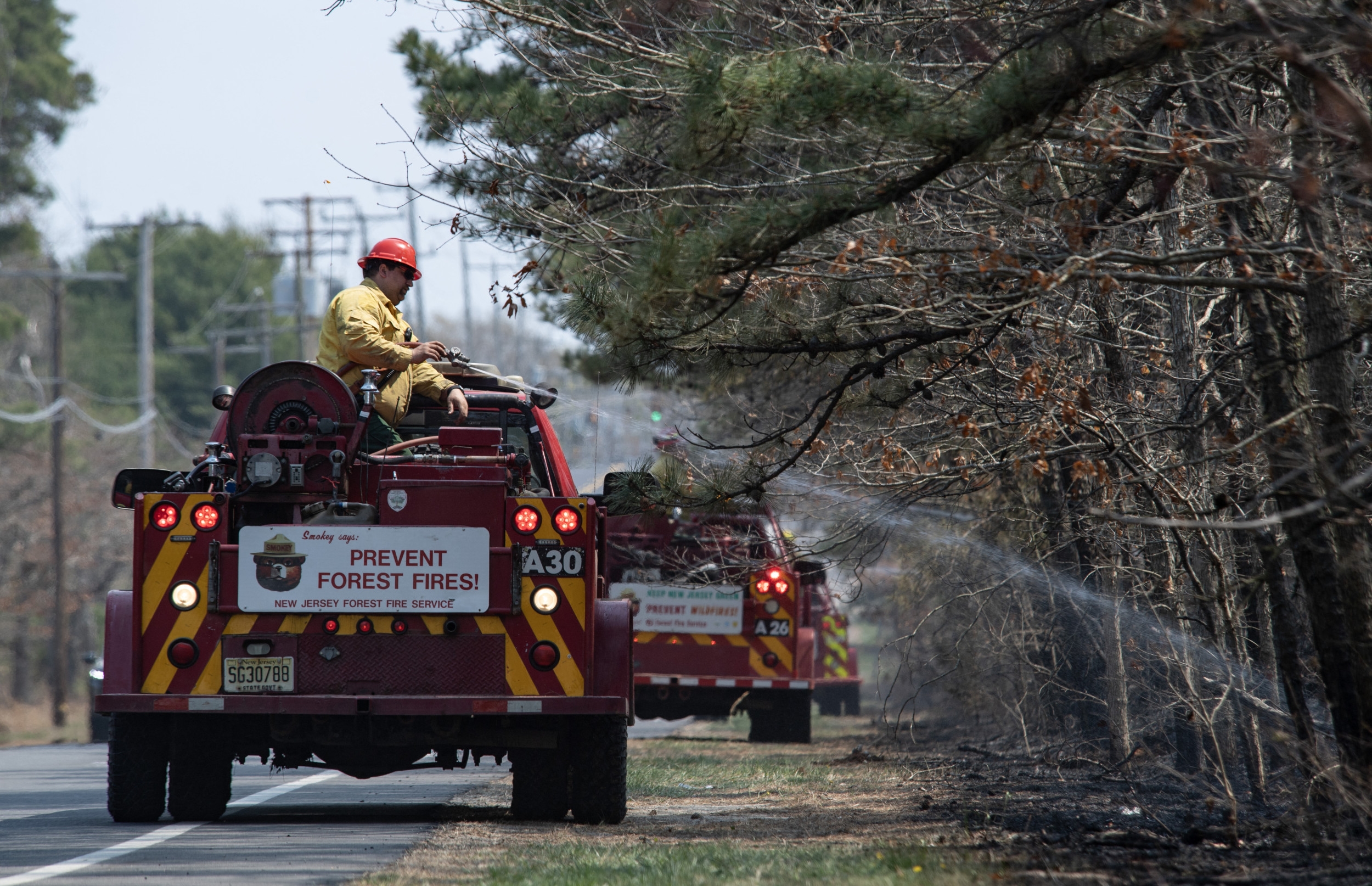 New Jersey Jones Road Wildfire Seen From Space