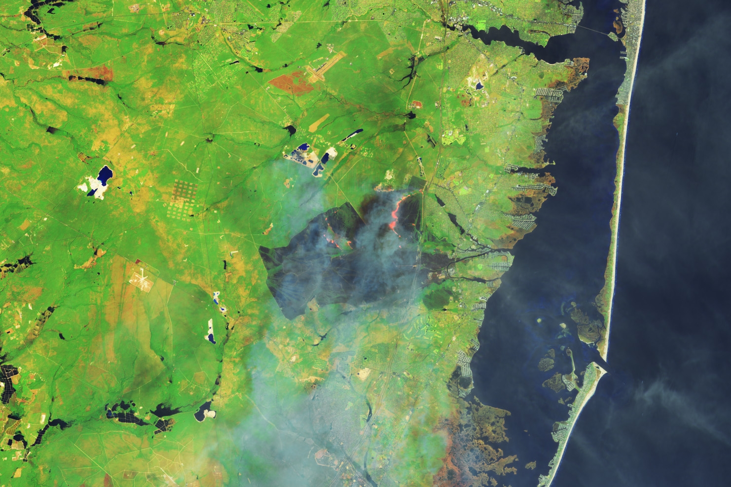 NASA Images Reveal Extent of Major New Jersey Fire