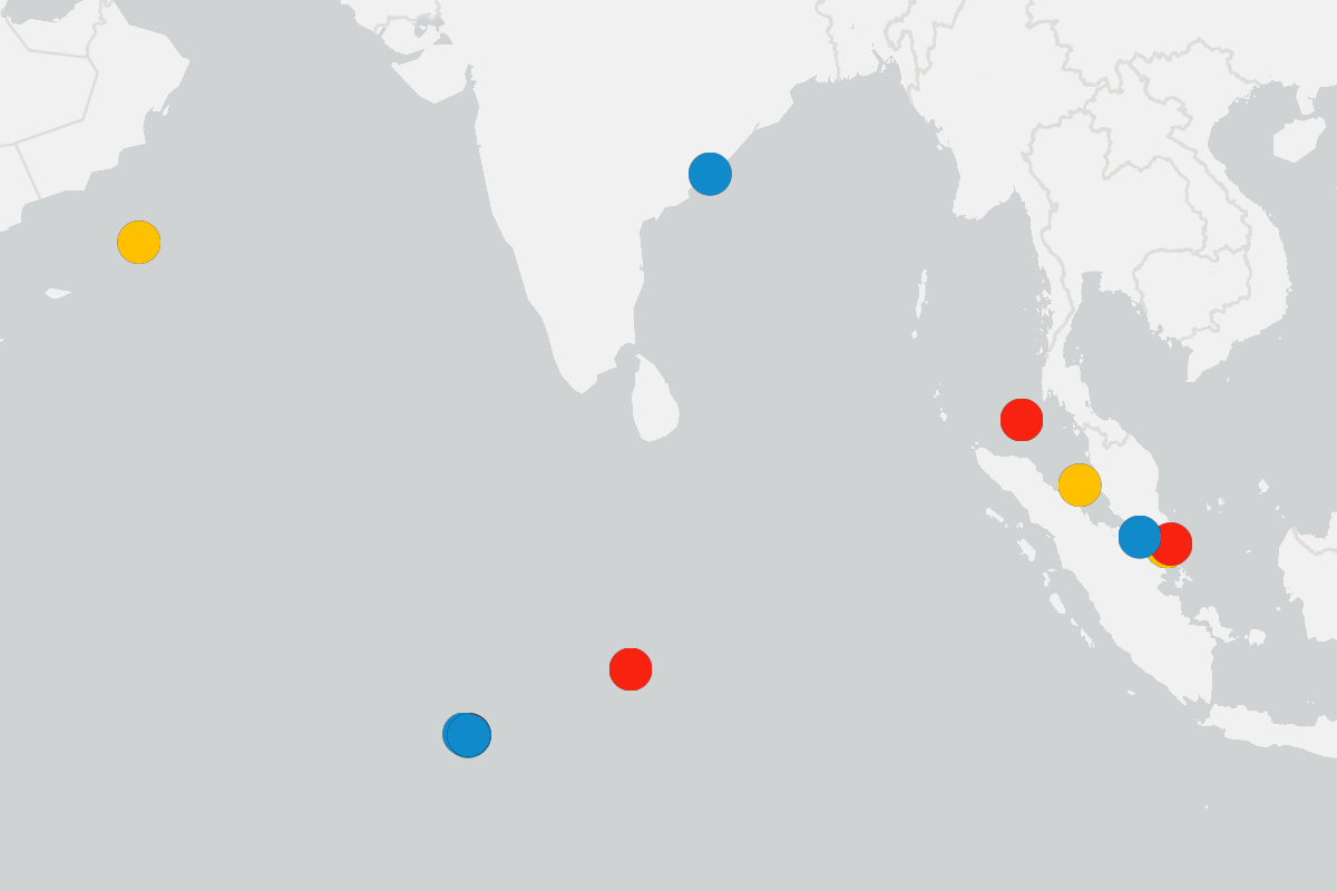 Map Shows US Warships Reinforcing Firepower Near Middle East
