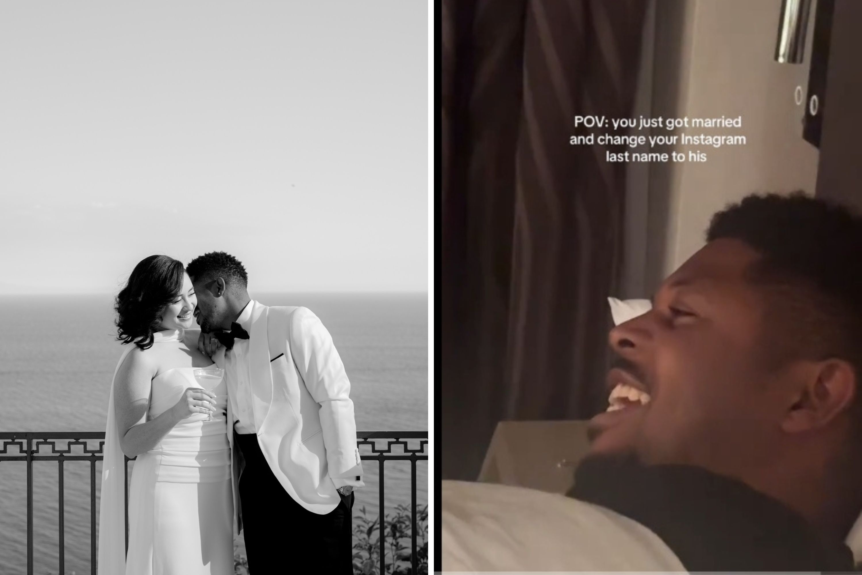 Woman Films Husband's Reaction After Seeing Her Instagram Marriage Reveal