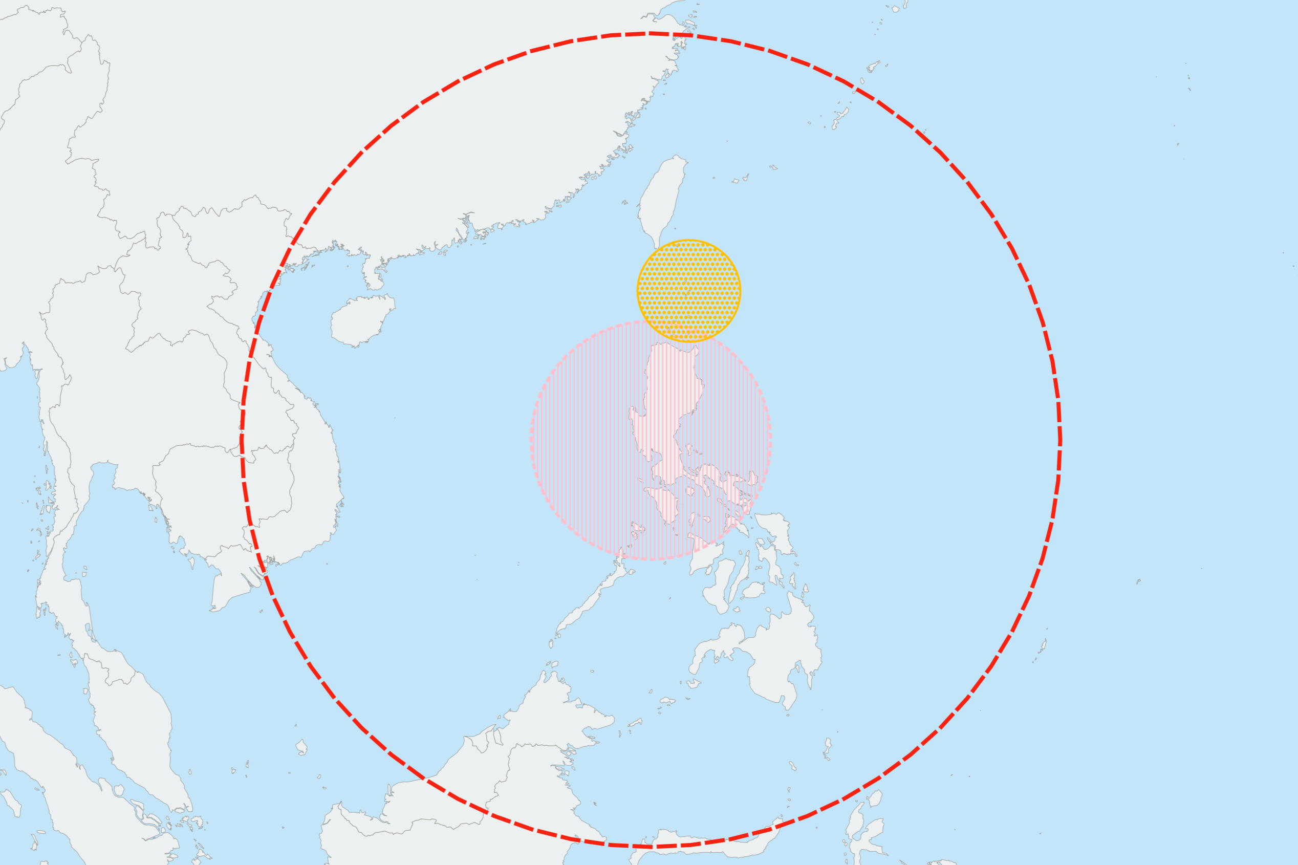 Map Shows Reach of US Missiles on China's Doorstep