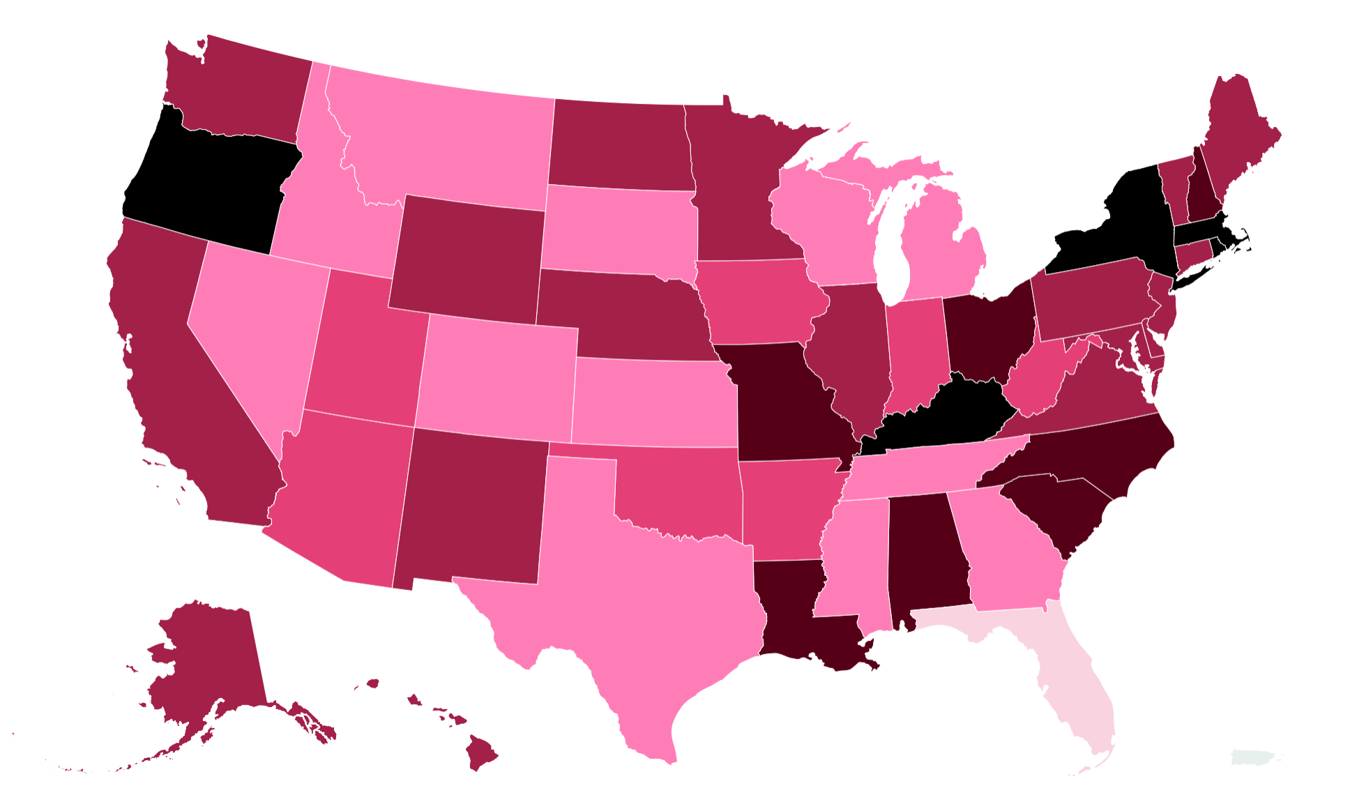 Map Shows Best States for 'Education Freedom'