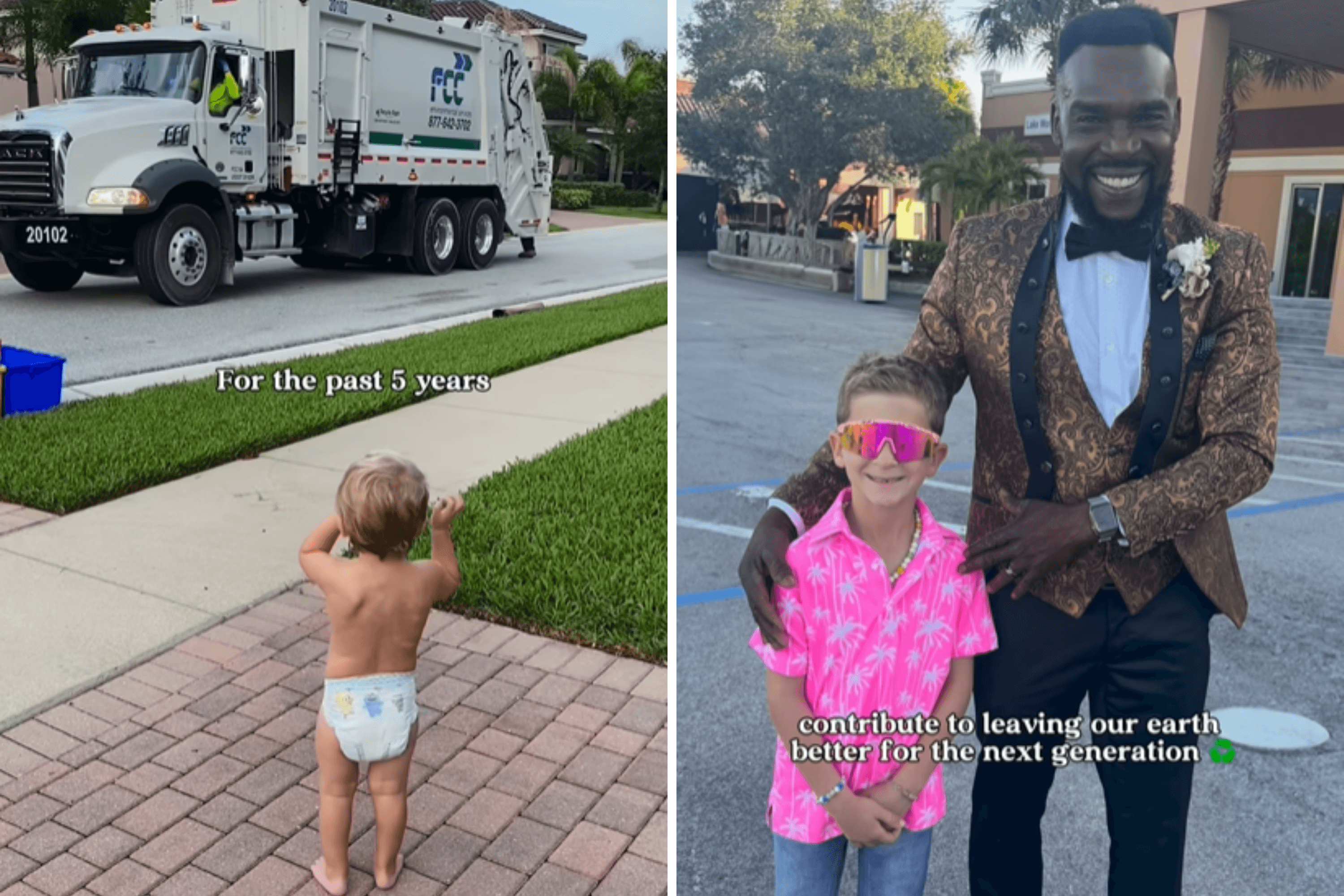 Toddler Meets Neighborhood Sanitation Worker—Mom Unprepared for What's Next