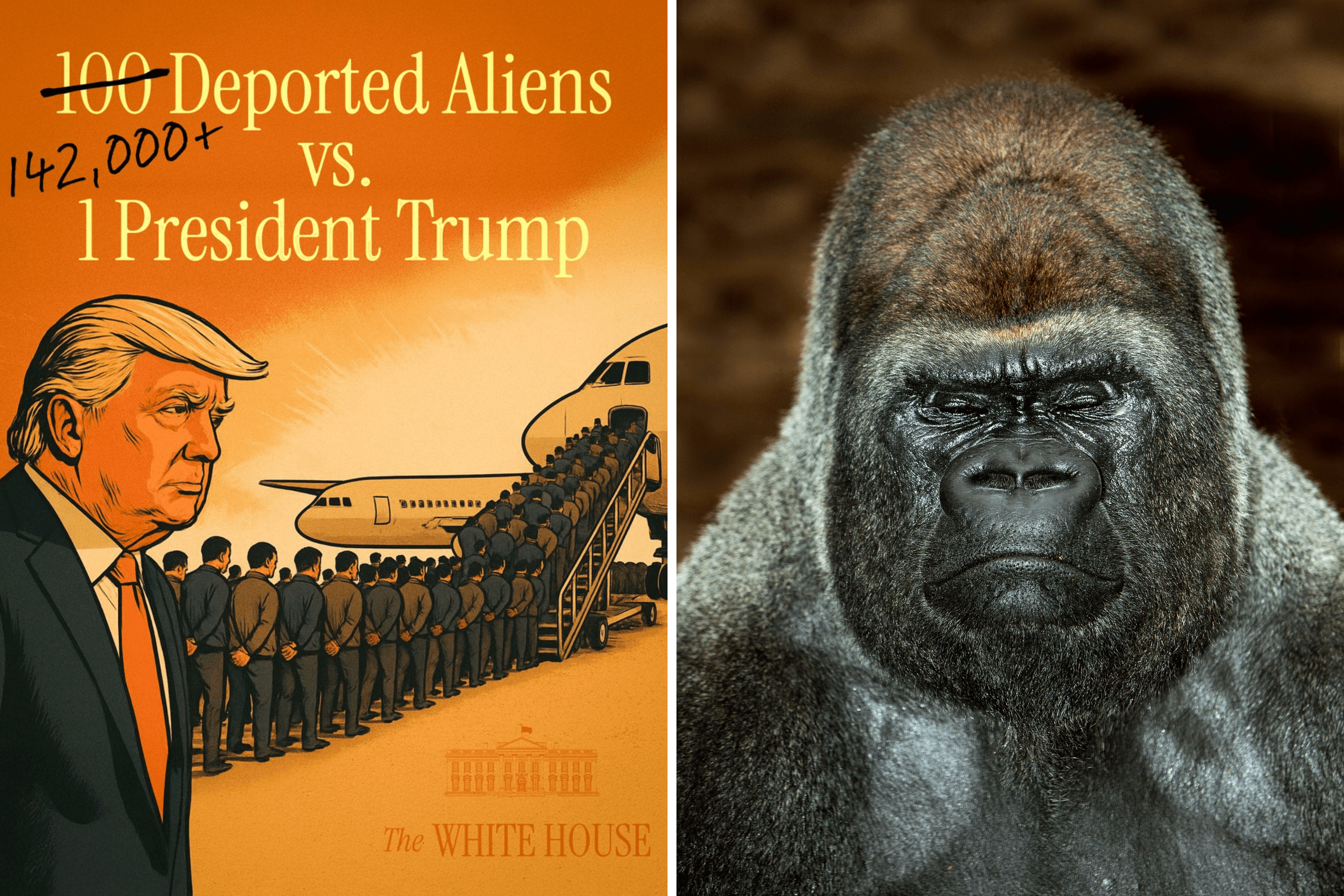 White House Uses Viral Gorilla Debate to Boast About Trump's Deportations