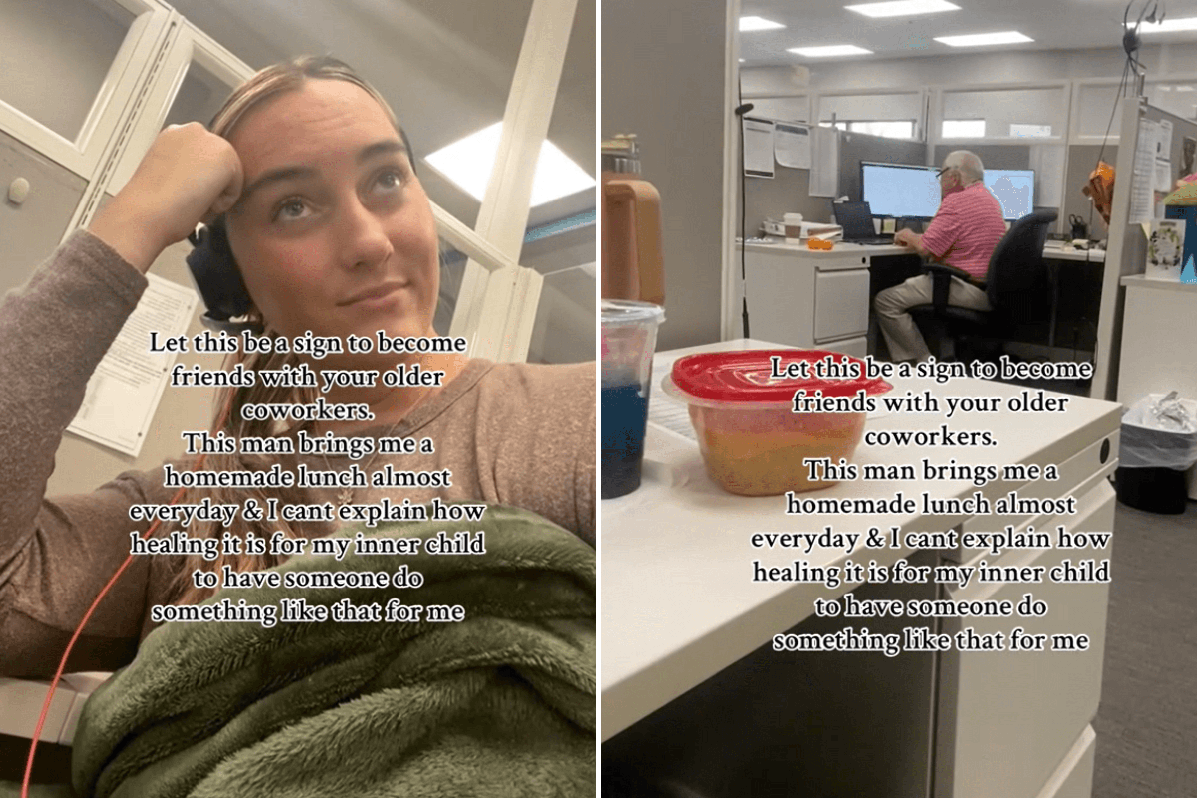 Boomer's Daily Gesture to Gen Z Coworker Melts Hearts: 'Healing'