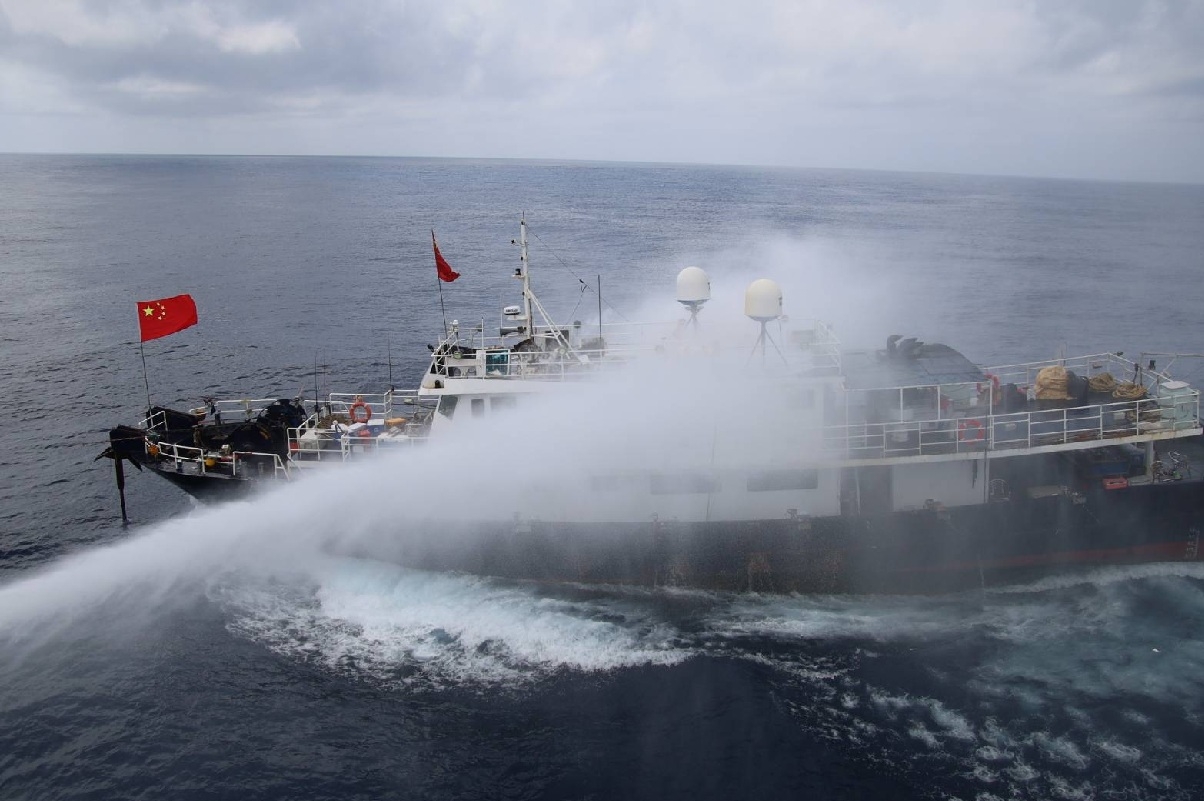 Video Shows Coast Guard Using Water Cannon Against Chinese Ship