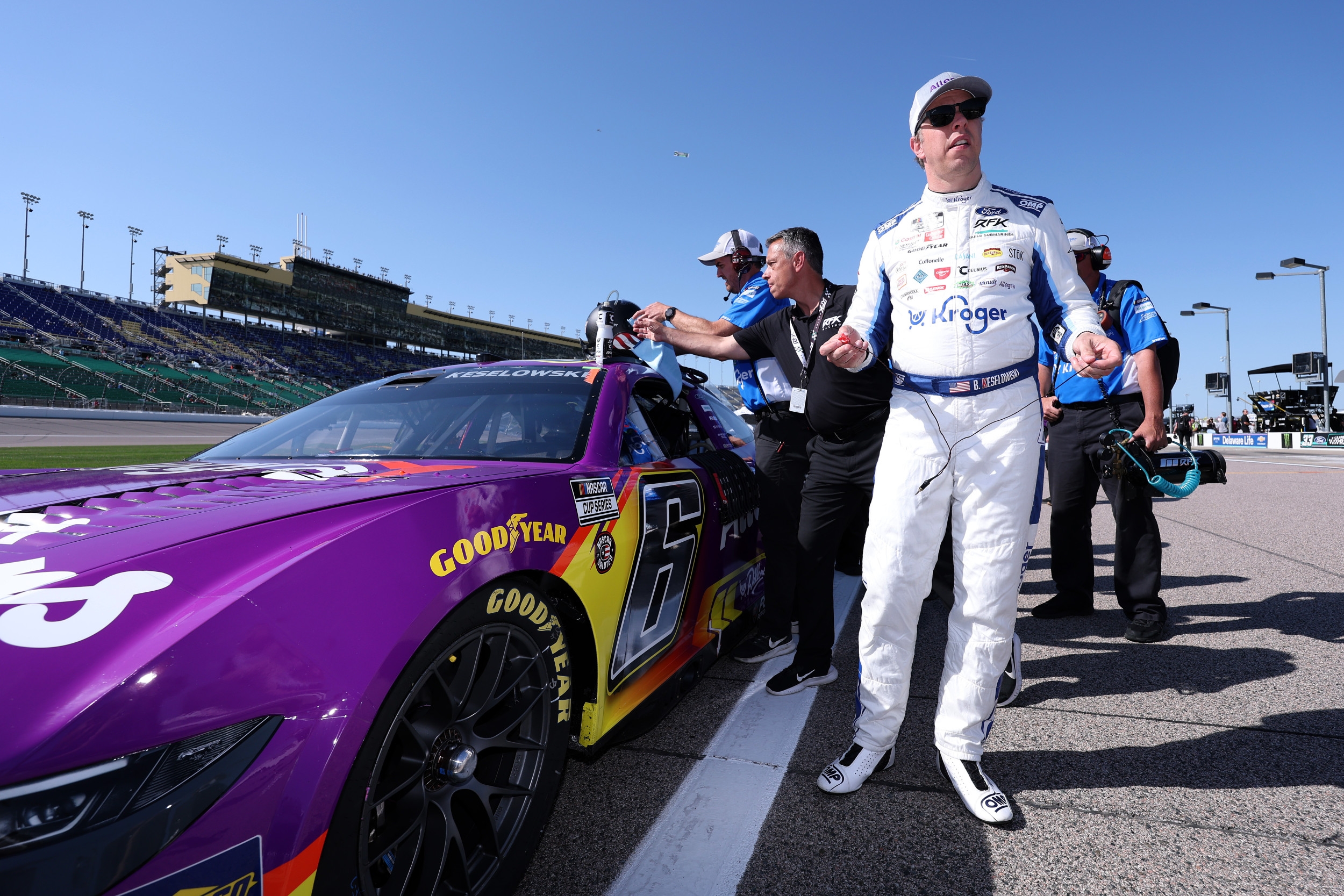 Watch: Brad Keselowski Loses Second-Place at Kansas As Tire Blows