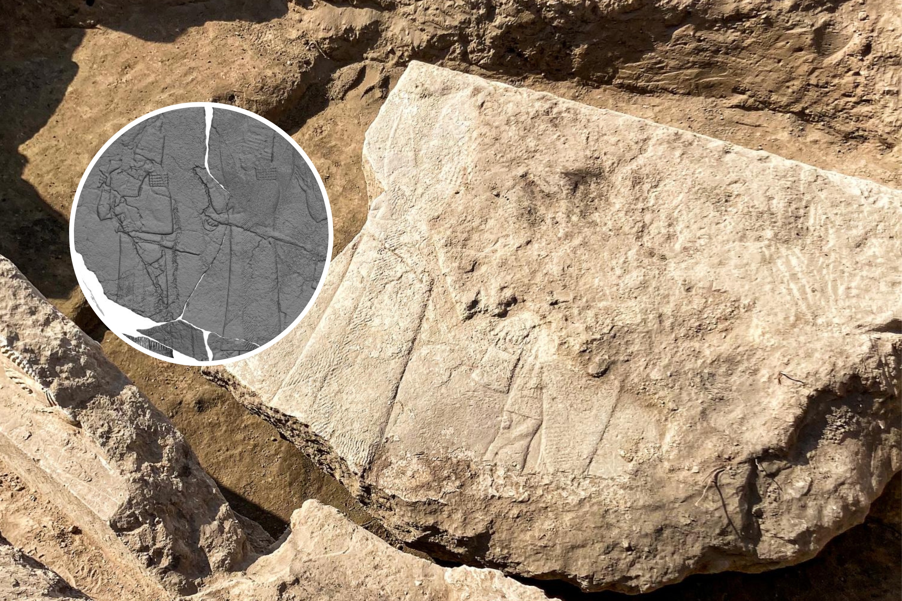 Archaeologists Reveal Ancient Throne Room Relief Depicting King and Gods