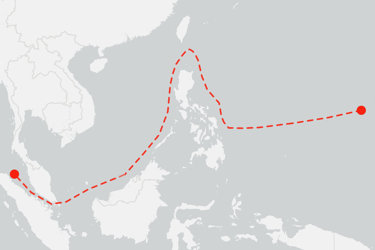 Map Tracks US Aircraft Carrier Heading Toward Middle East