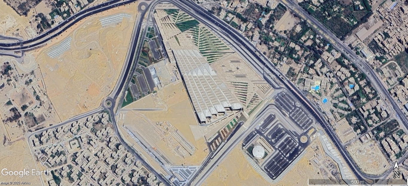 Satellite Images Show Progress on World's Largest Archeological Museum