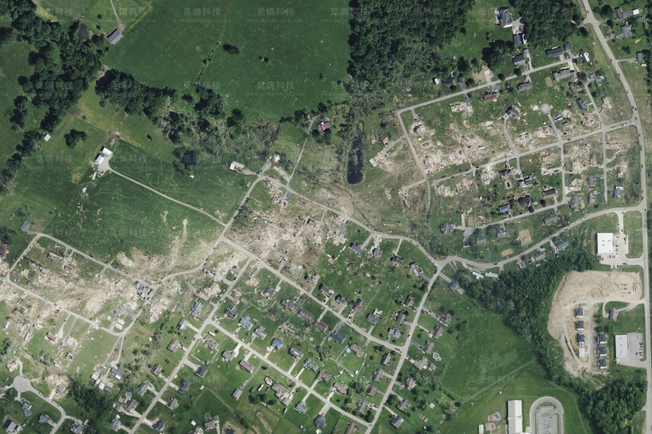 Satellite Images Show Tornado's Trail of Destruction in Kentucky